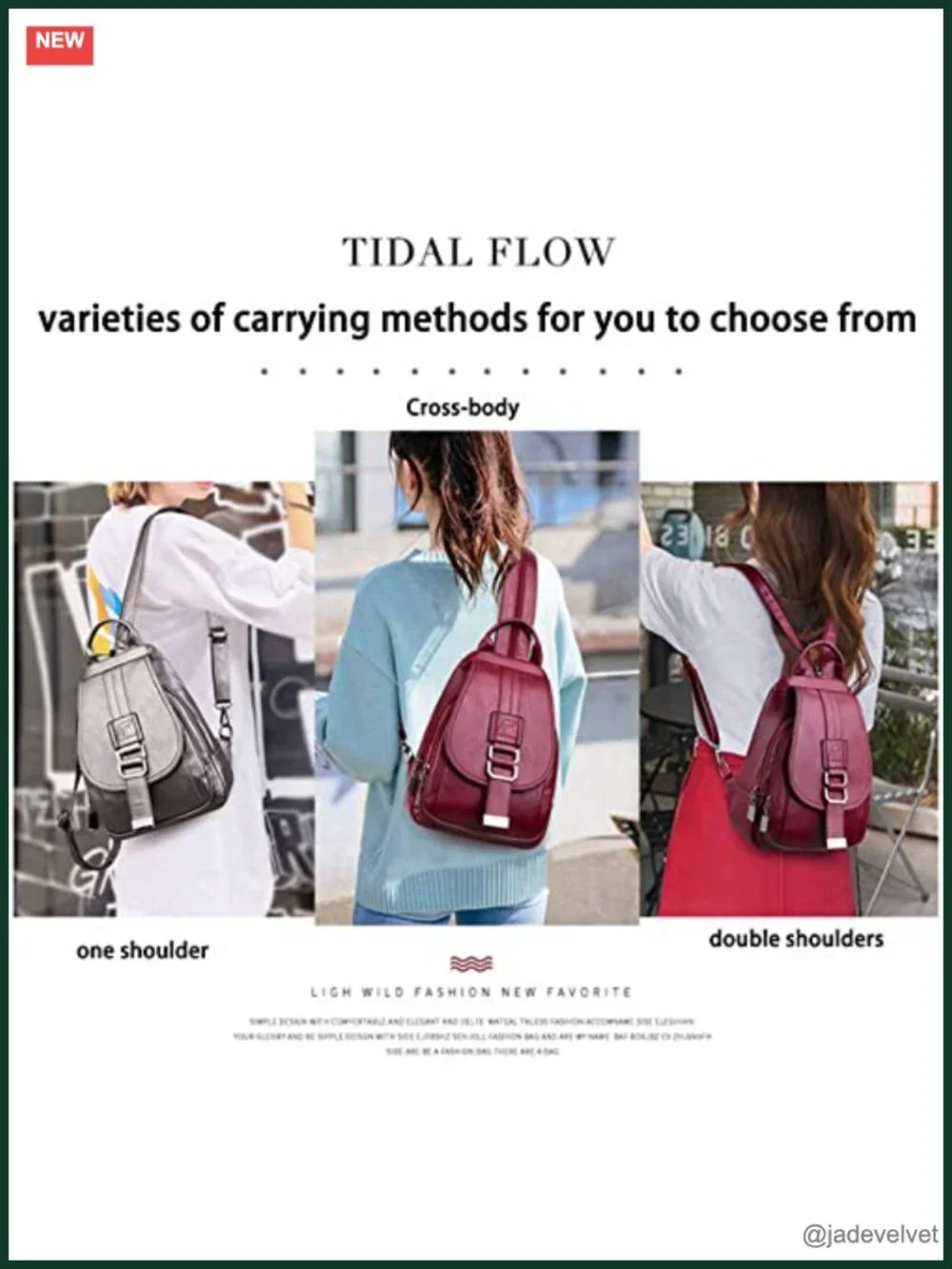 Genuine Leather Fashion Backpack for Women Large Capacity Satchel Shoulder Bags